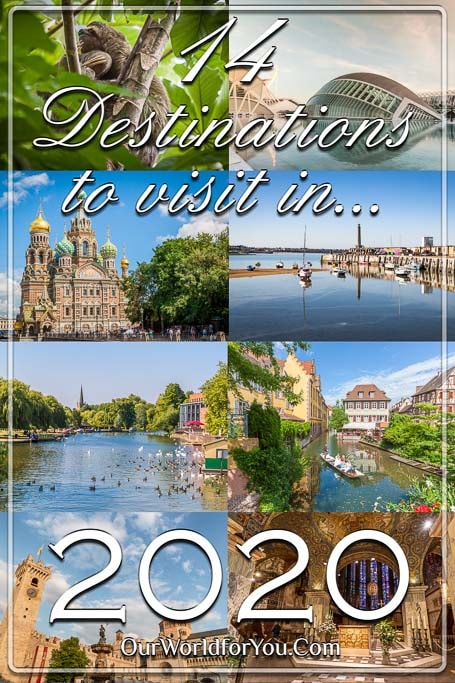 The Pin Image from our post - '14 Destinations to visit in 2020'