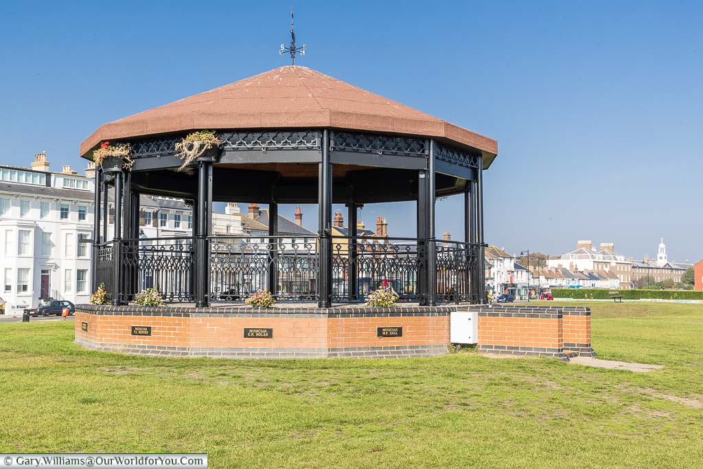 The Deal Memorial Bandstand on the promenade at Deal, Kent