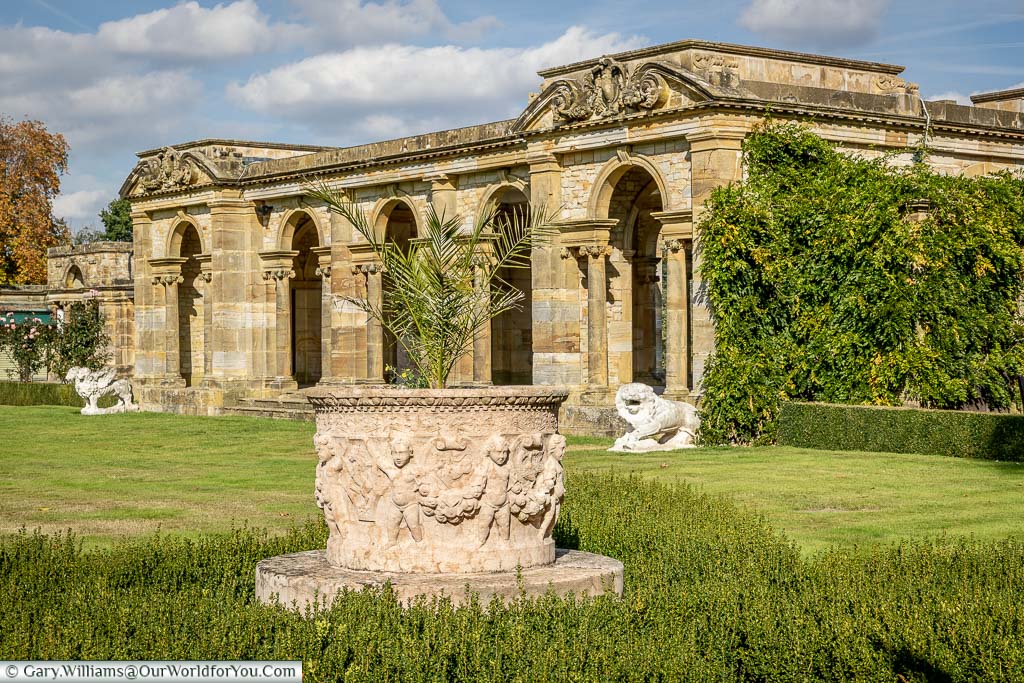 The Loggia at the end of the Italian Garden at Hever Castle in Kent