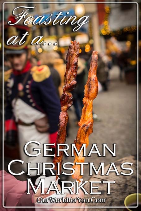The pin image for our post - 'Feasting at a German Christmas Market'