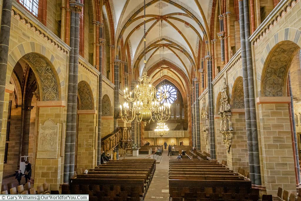 The restored interior of Bremen's ornate Cathedral