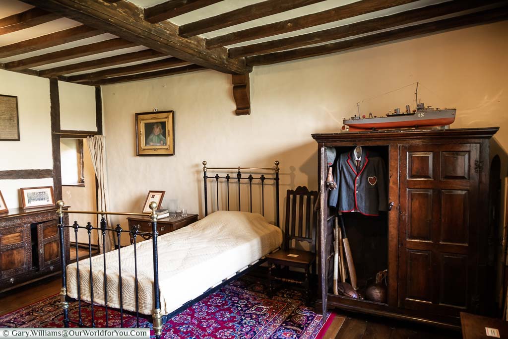 A bedroom preserved in a child's state for Rudyard Kipling's son John in Bateman’s, East Sussex