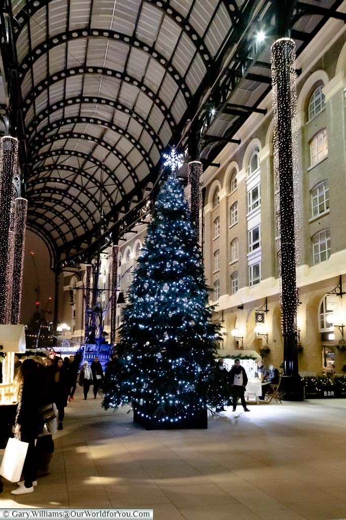 The large Christmas Treen in Hayes Galleria, part of the London at Christmas celebrations