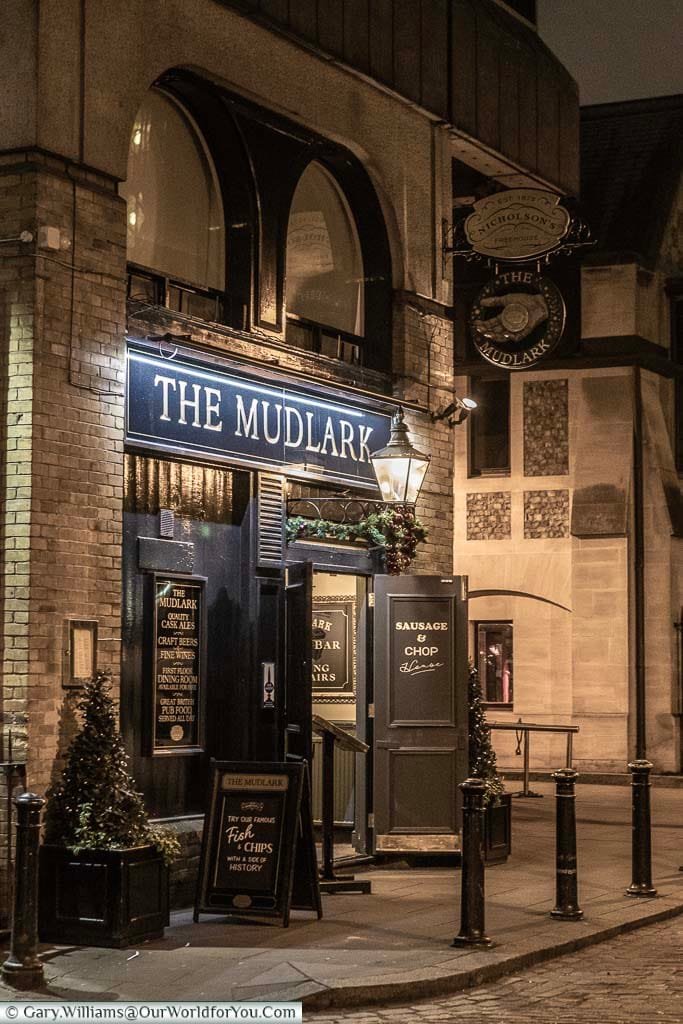 A traditional pub in London, just off London's Southbank.