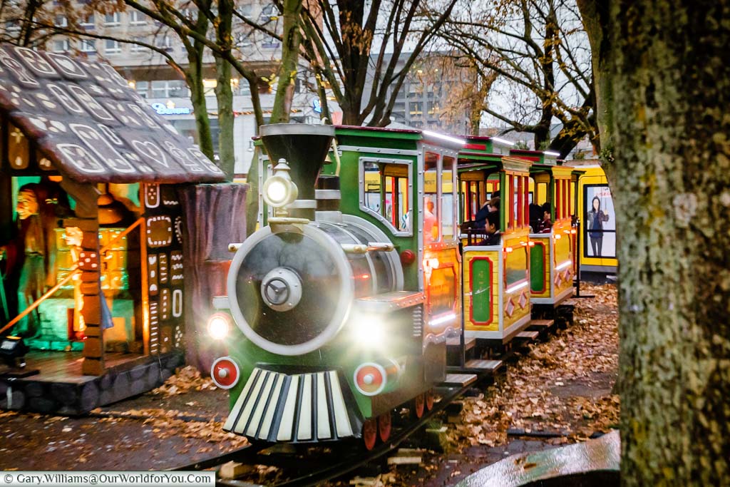 The children's miniature railway in the Berliner Weihnachtszeit Christmas Market