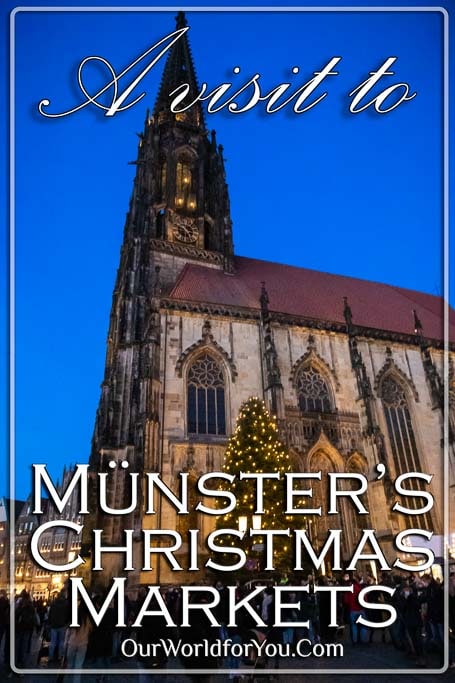 The pin image for our post - 'A visit to Münster's Christmas Markets'