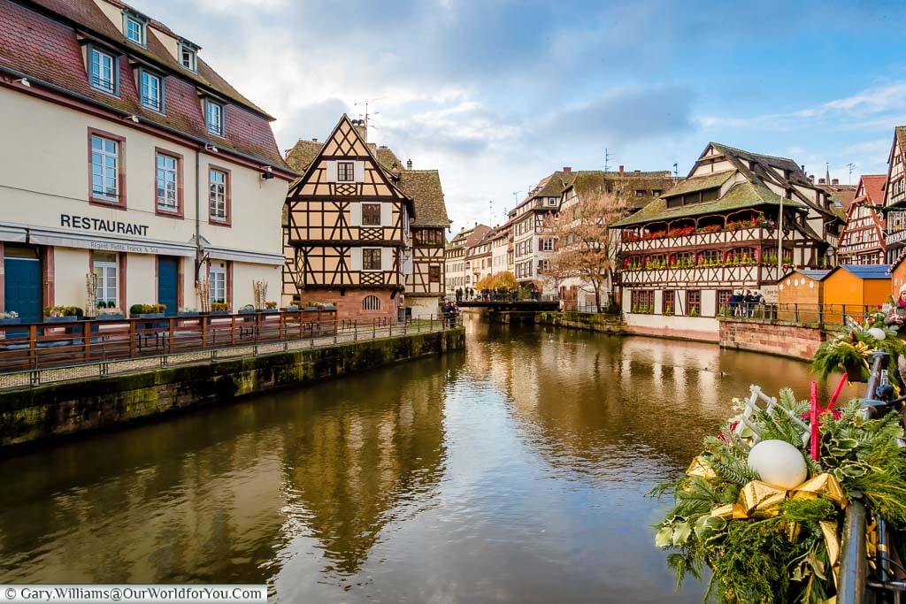 Overlooking the canal in Petite France, Strasbourg.