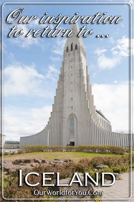 The pin image for our post - 'Our Inspiration to return to Iceland'