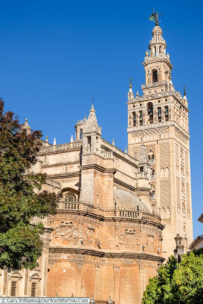 The tower of the cathedral of Seville.