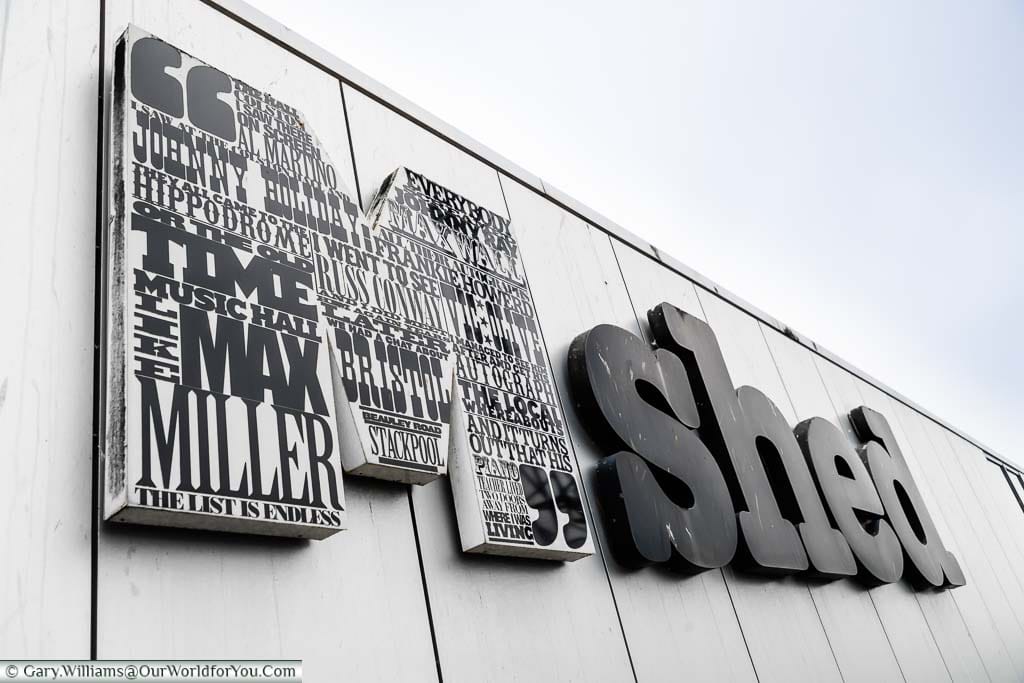 The M Shed sign attached to the M Shed building