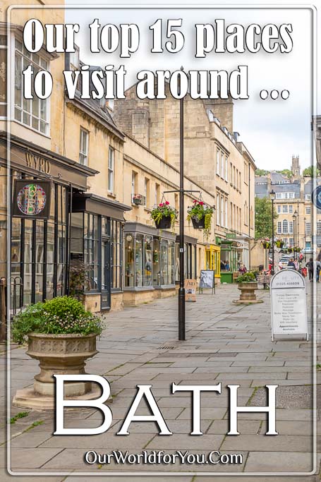 The pin image for our post - 'Bath, our top 15 places to visit'