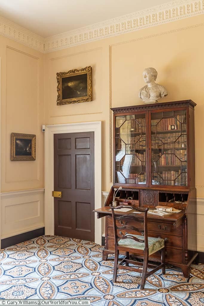 A georgian writing bureau within the parlour of number one royal crescent