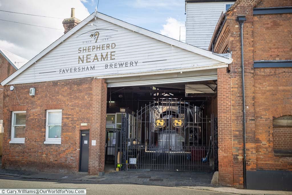 The rear gate of the Shepherd Neame Brewery in the historic town Faversham, Kent