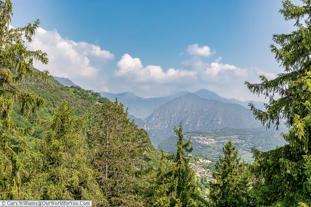 A view over the mountains to the west of Lake Garda