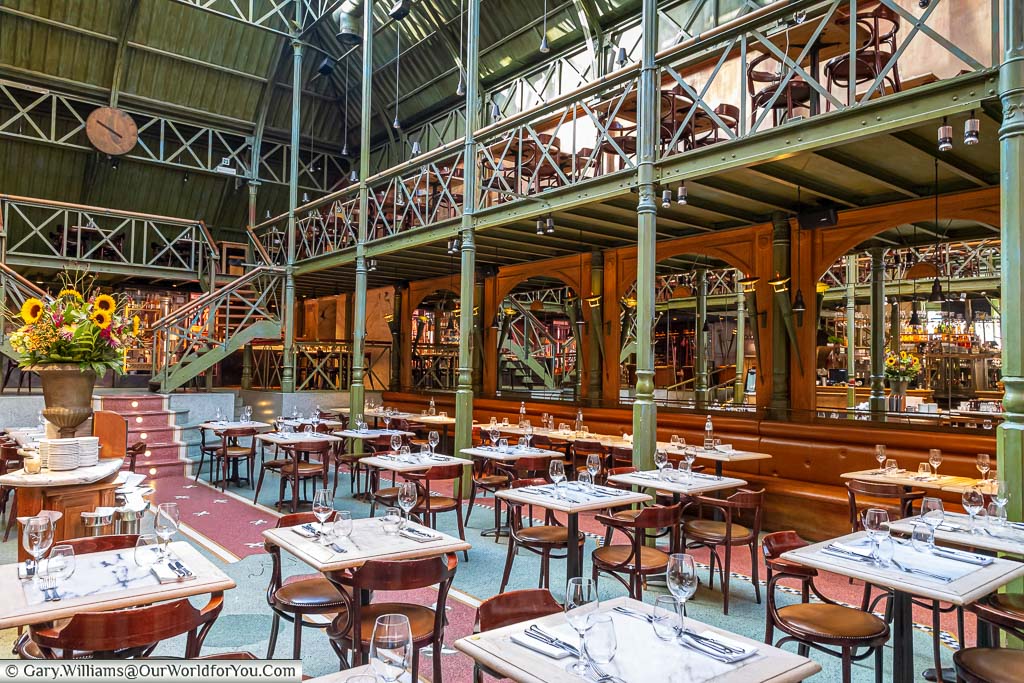 The inside Brasserie Pakhuis in Ghent between services.