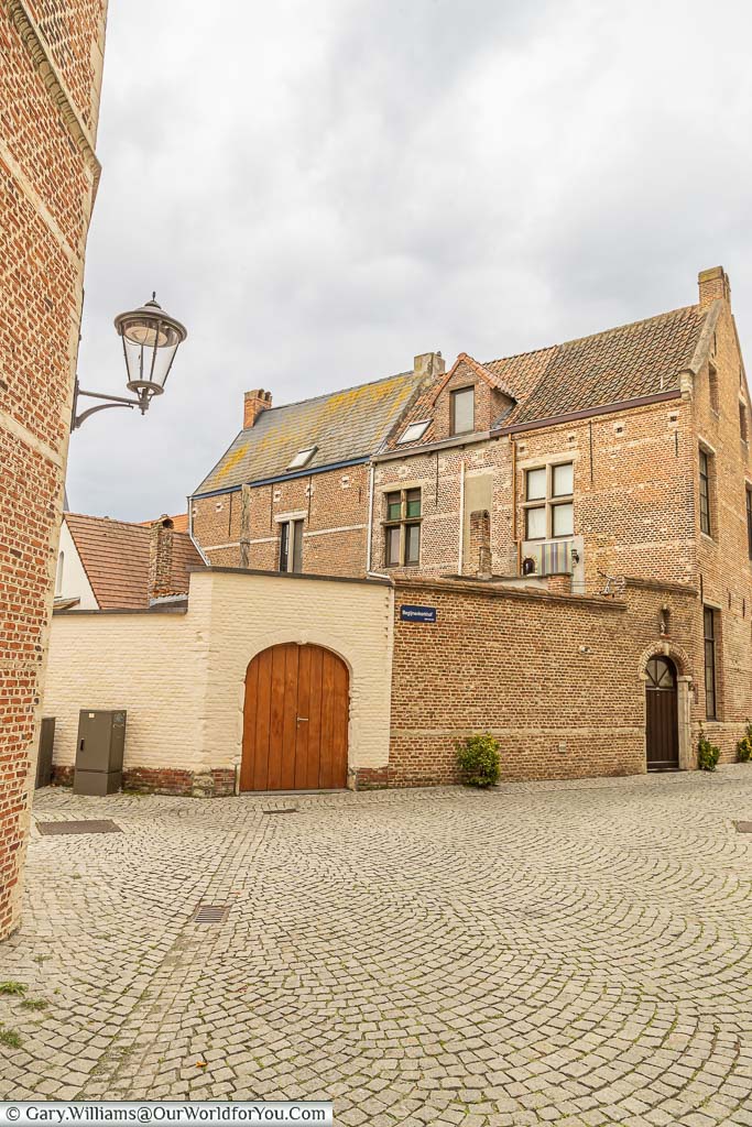 The cobbled lanes of the Beguinage in Mechelen, Belgium.