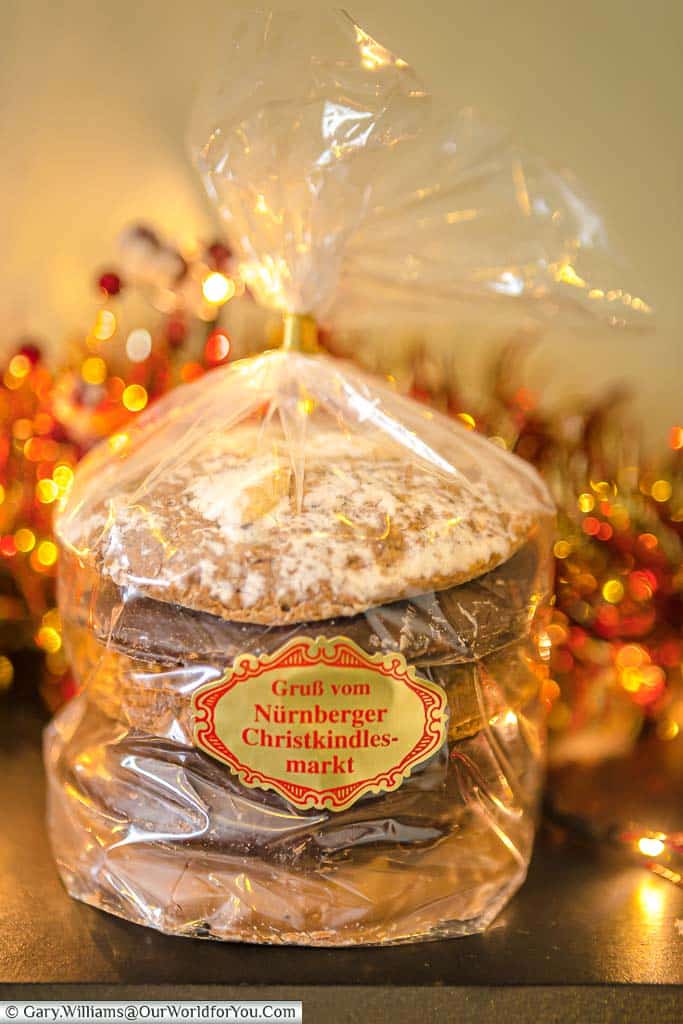 A packet of gingerbread brought back from our travels to the Nuremberg Christmas markets.