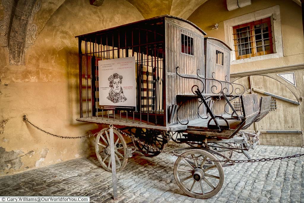 The child catcher's carriage, Rothenburg ob der Tauber, Germany