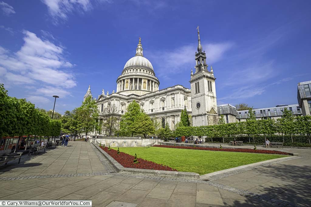 St Paul's Cathedral, in the heart of the City of London, England, UK
