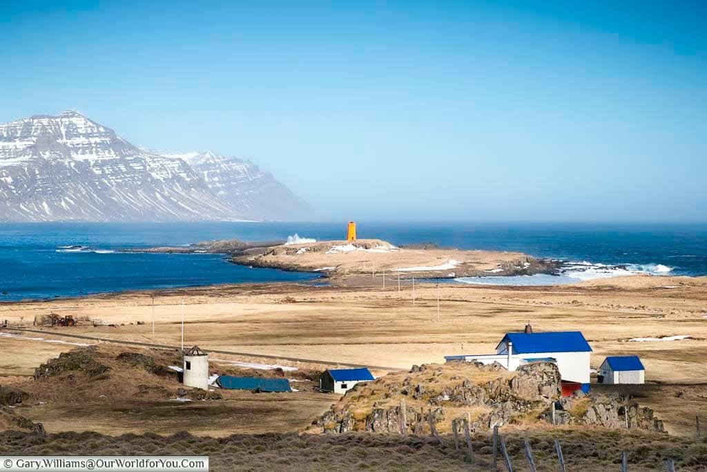 The view over the entrance to Reyðarfjörður, Iceland