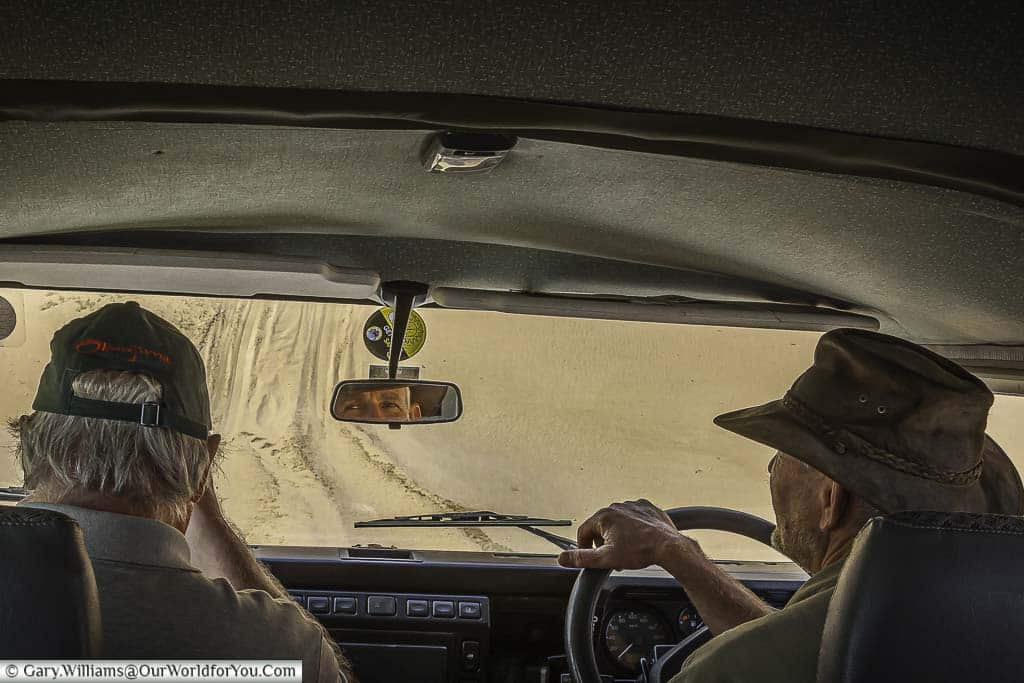 Ernest goes for a drive, Sandwich Bay, Namibia