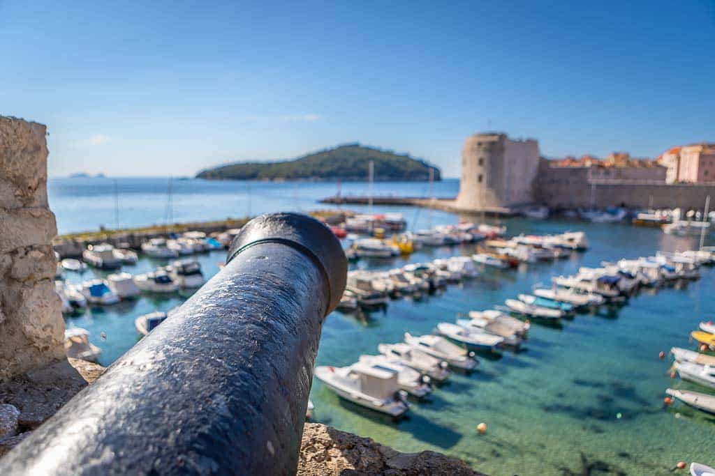 Protecting the old harbour, Dubrovnik, Croatia