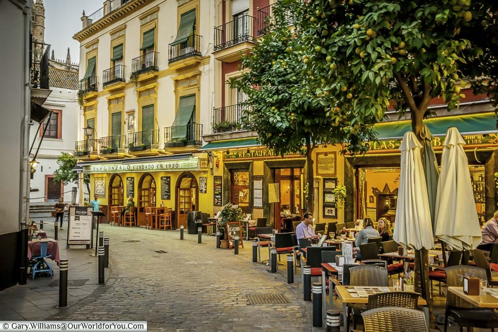 Relaxed dining, Seville, Andalusia, Spain
