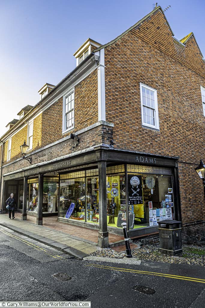 The former adams stationers shop, based at the base of an 18th-century building on the high street of rye in east sussex