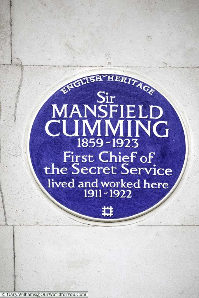 Is this M of James Bond fame?, Blue Plaques, London, England