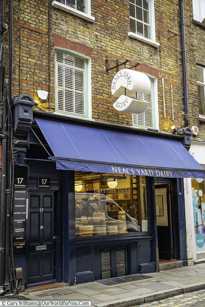 The iconic Neal’s Yard Dairy shop in london's covent garden