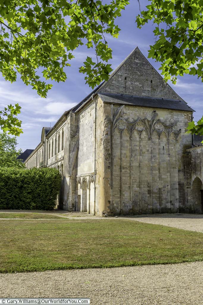 The historic stone Bec Abbey in normandy, france