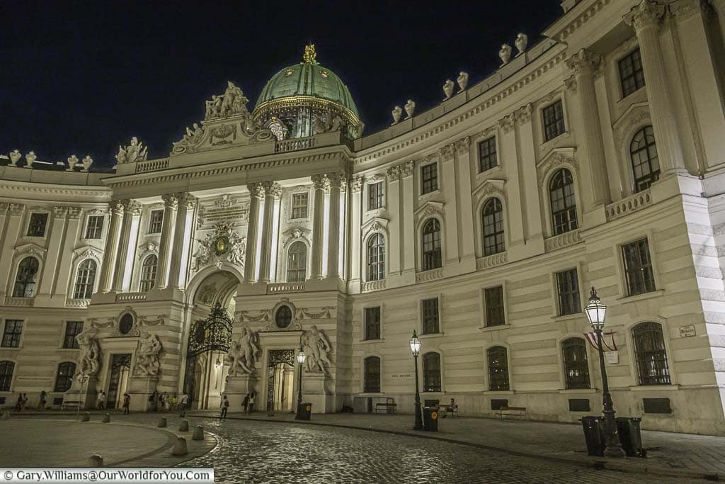 St. Michael's Square at night, Vienna, Austria