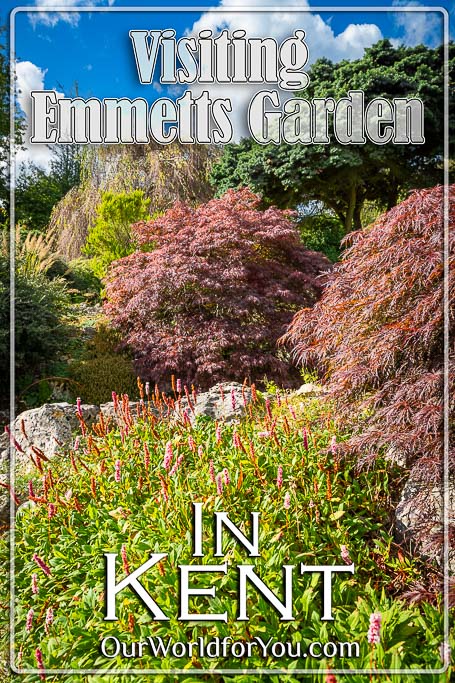 The pin image for our post - 'Visiting Emmetts Garden in Kent '