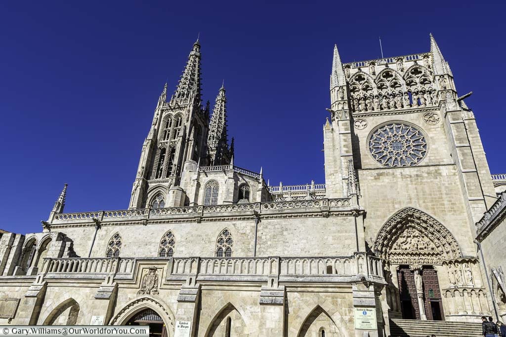 We are looking up at Catherdral in Burgos.