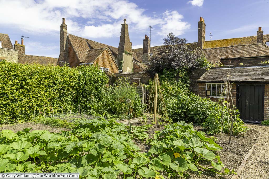 The vegetable patch in the garden of lamb house in rye, east sussex