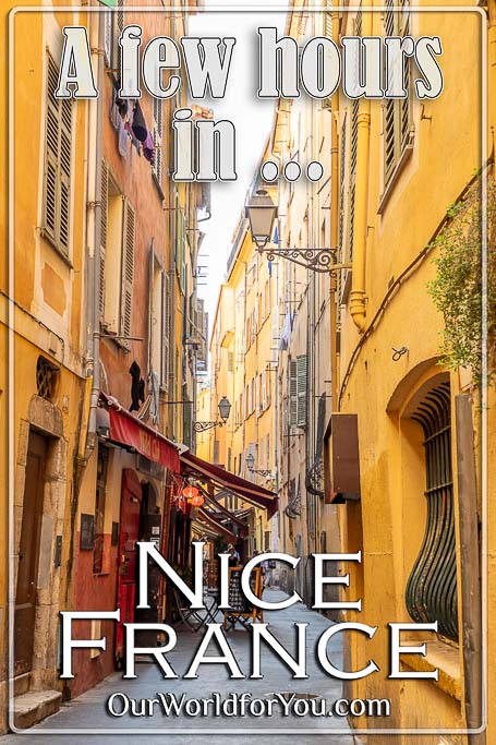 The pin image of our post - 'A few hours in Nice, France'