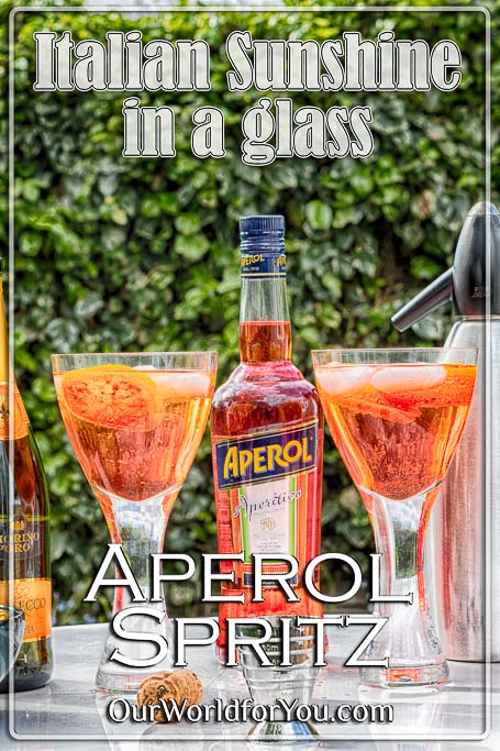 The pin image for our post - 'Aperol Spritz – Italian sunshine in a glass'