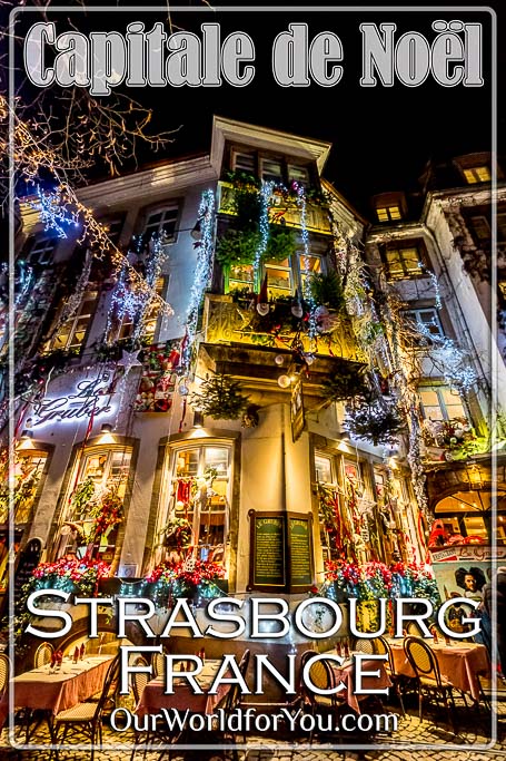 The pin image for our post - 'Glittering Streets of Strasbourg, France'