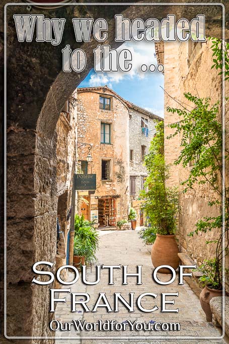The Pin image for our post - 'Why are we heading South through France again?'