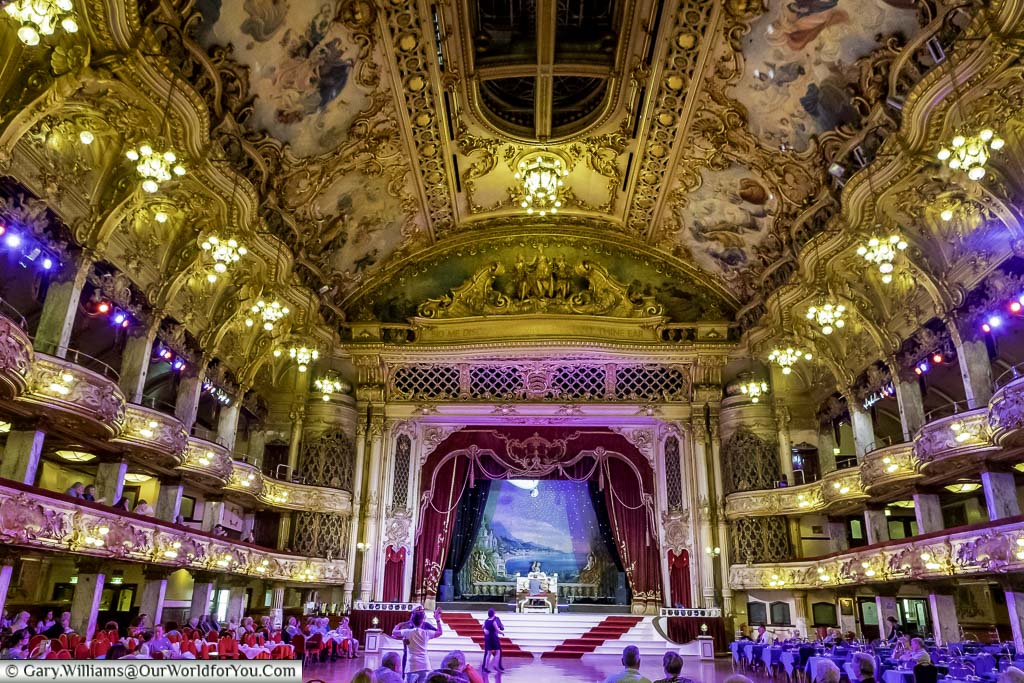 A view of the magnificently ornate Tower Ballroom in Blackpool.