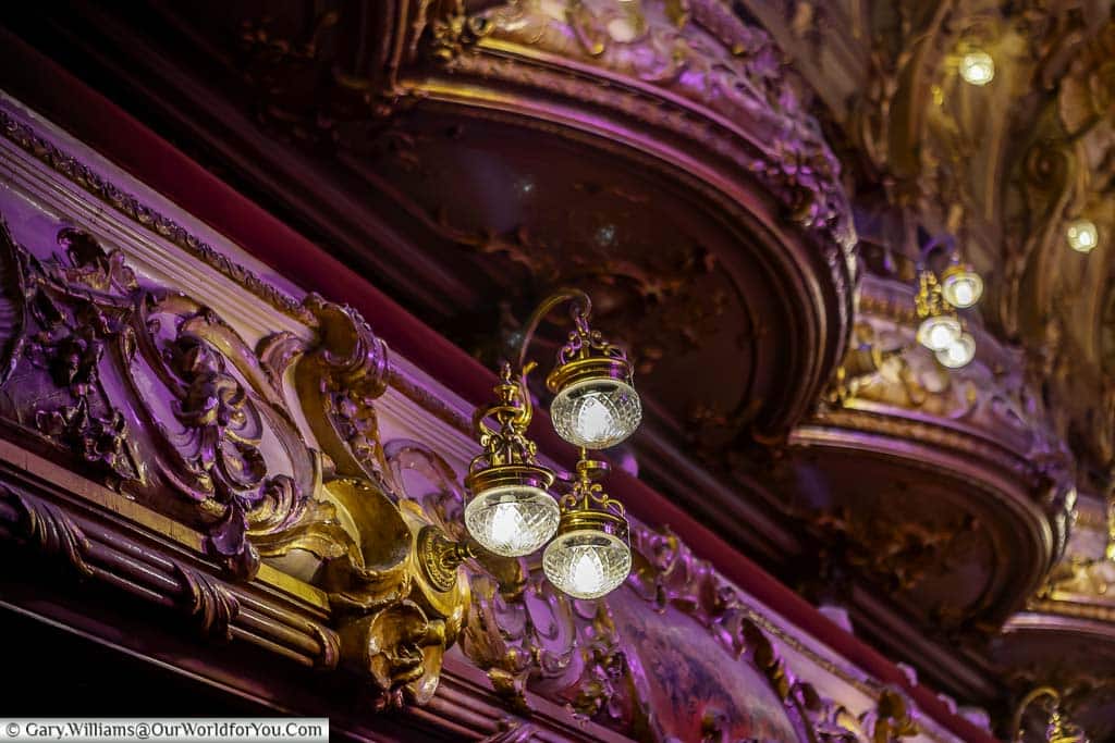 Looking up towards the boxes of the Tower Ballroom Blackpool