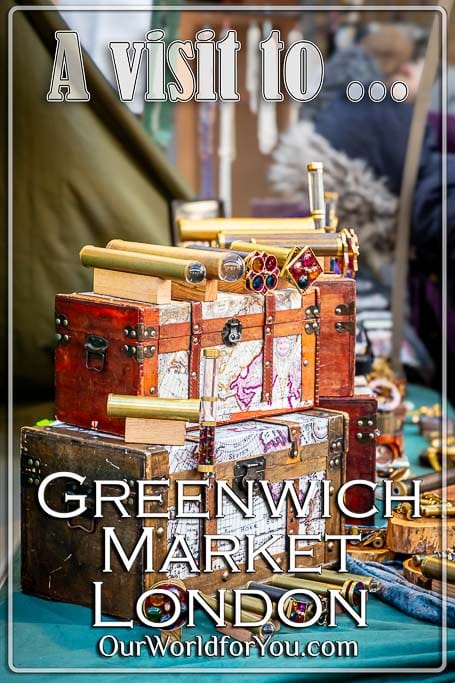 The pin image for our post - 'A visit to Greenwich Market'