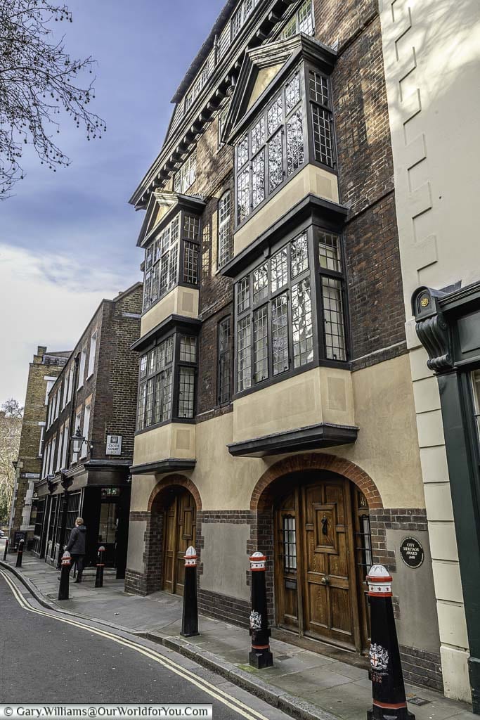 the historic cloth fair, a street close to the smithfield district of the city of london