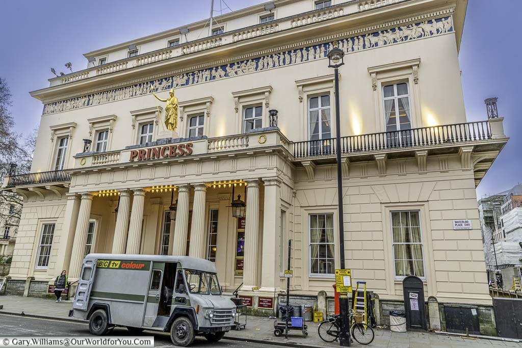 The Athenaeum Club, in London's St James' district, converted to the Princess Theatre for a movie production.