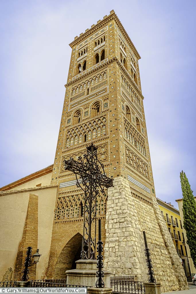 The mudéjar church tower of san martín de teruel in teruel, spain