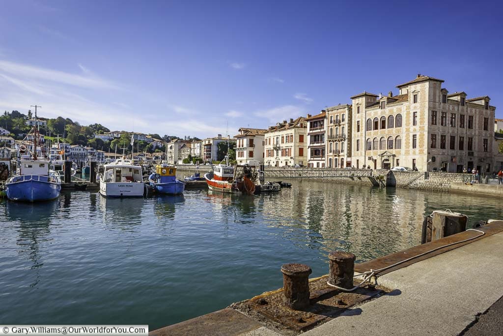 The Harbour of Saint Jean-de-Luz in late afternoon when the fishing boats have returned for the day