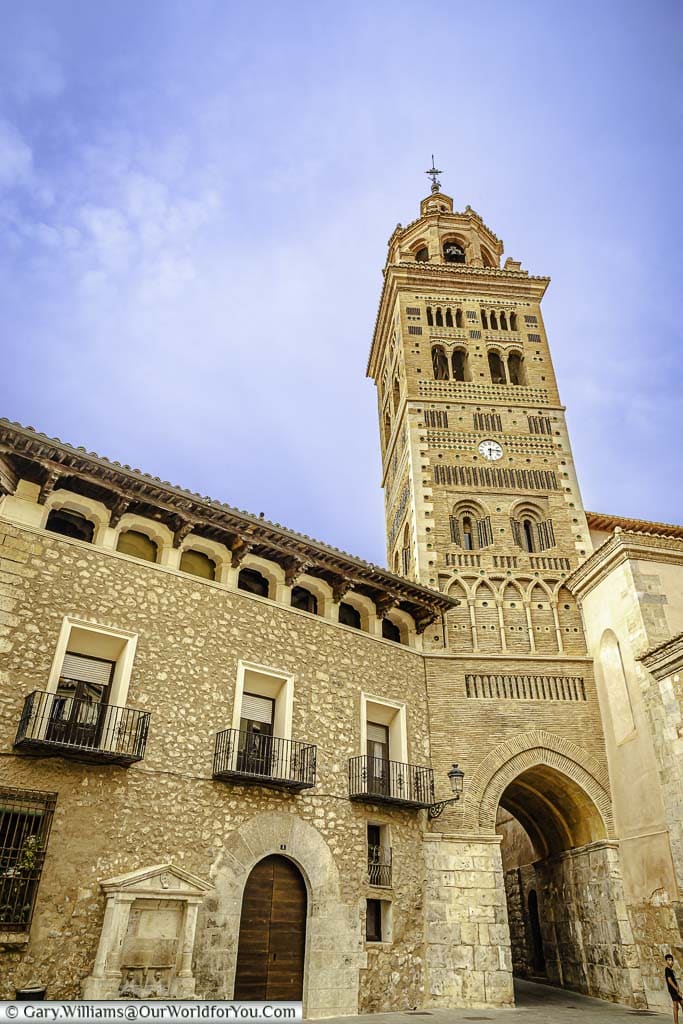 The mudéjar tower and cathedral of santa maría de mediavilla de teruel in teruel, spain