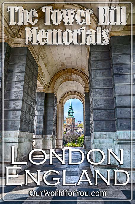 The pin image for our post - 'Tower Hill Memorials, London'