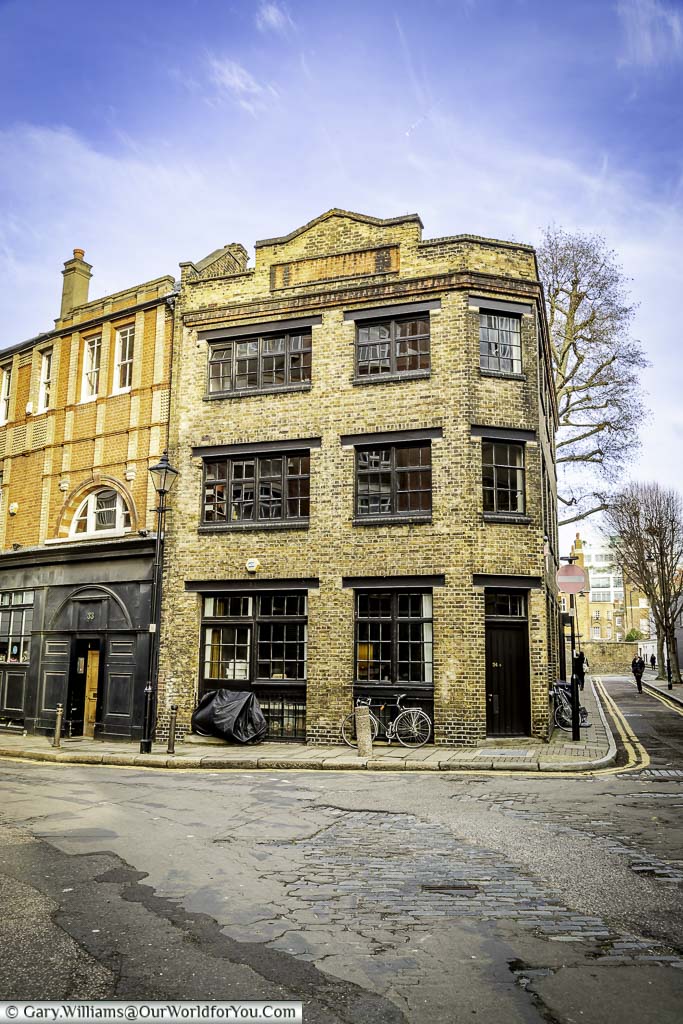 The historic brick buildings that line clerkenwell close in london